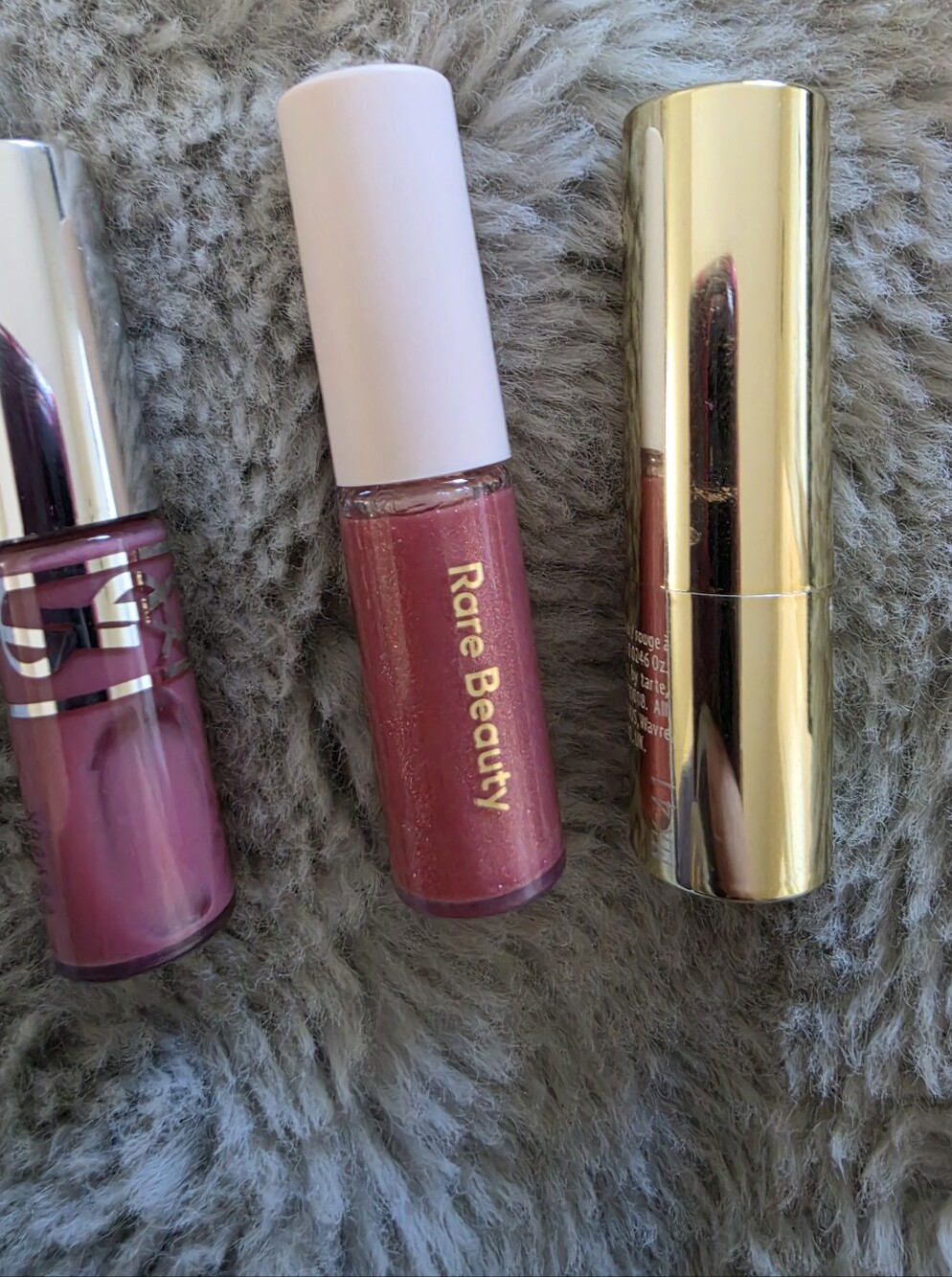 NEW SET OF 3 MINI LIPGLOSS YSL, RARE BEAUTY, TARTE - Picture 3 of 4